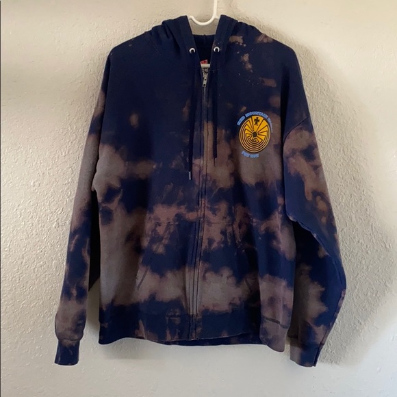 Hanes Other - 🌟 Bleach Dyed ZIP Up Hoodie 🌟